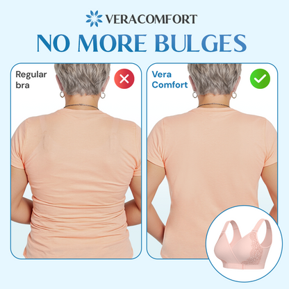 EaseWrap™ Front-Closure Wireless Comfort Bra – Adjustable Straps & Gentle Support