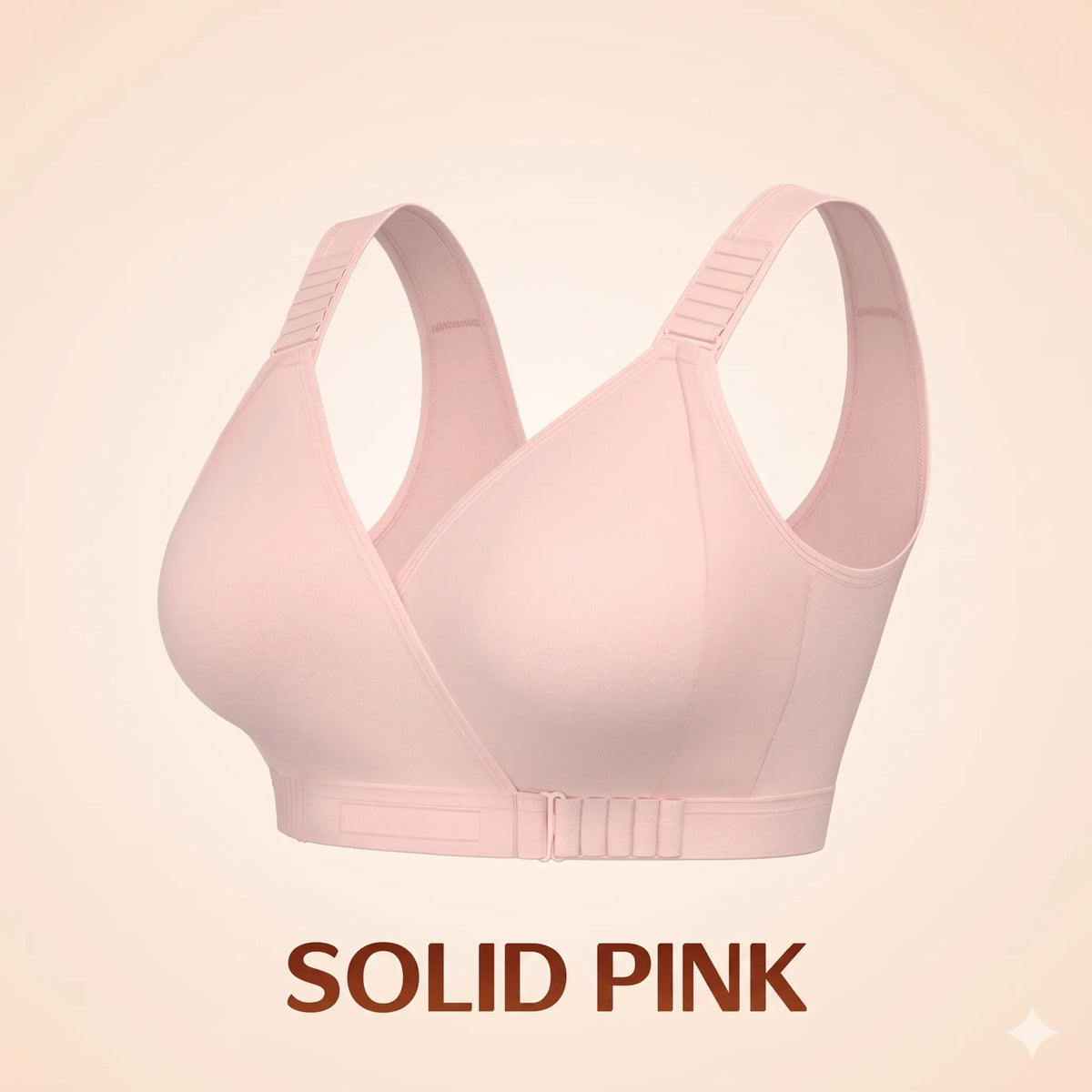 EaseWrap™ Front-Closure Wireless Comfort Bra – Adjustable Straps & Gentle Support