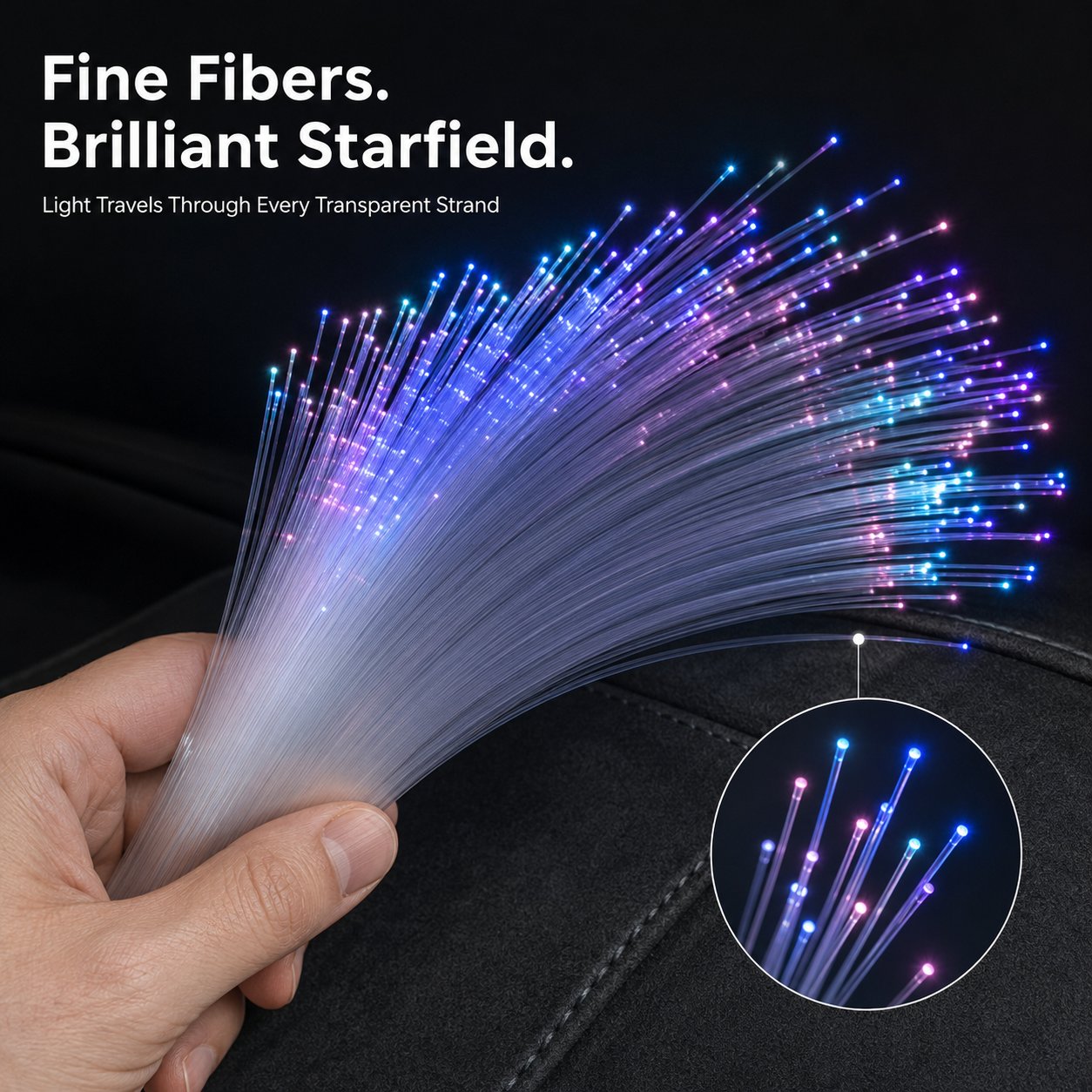 🌌 Multicolor Car Starlight Headliner Kit