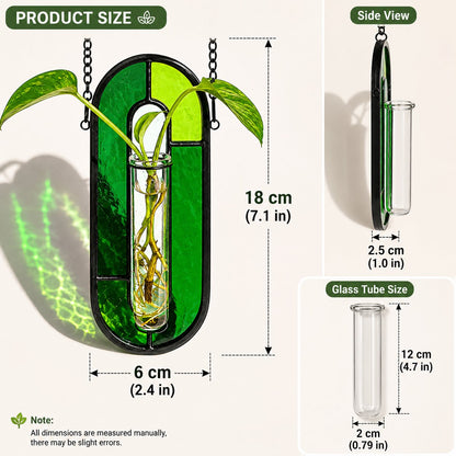 Stained Glass Hanging Plant Propagation Vase