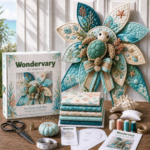 🌊 DIY Ocean Animal Quilted Bow Kit – Large 3D Coastal Door & Wall Décor