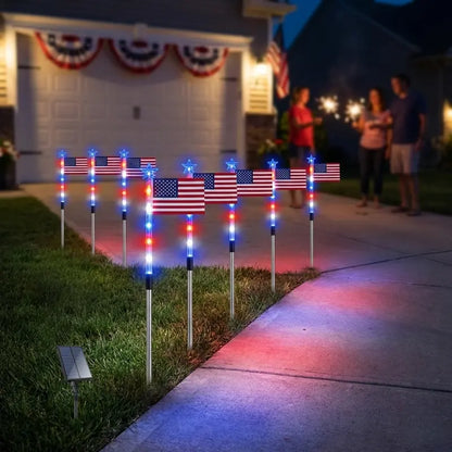 ✨Solar Flag Lights - 8 Modes Waterproof Outdoor Decorative Stake Lights