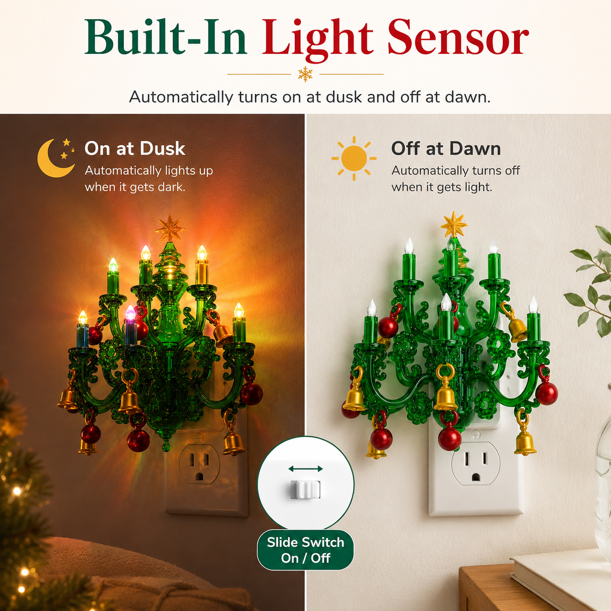 Automatic dusk to dawn light sensor