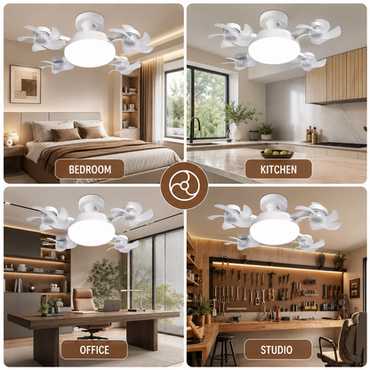 Socket Fan Light – Screw-In Ceiling Fan with LED Light