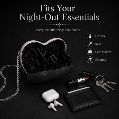 Gothic Heart Eye Statement Crossbody Bag