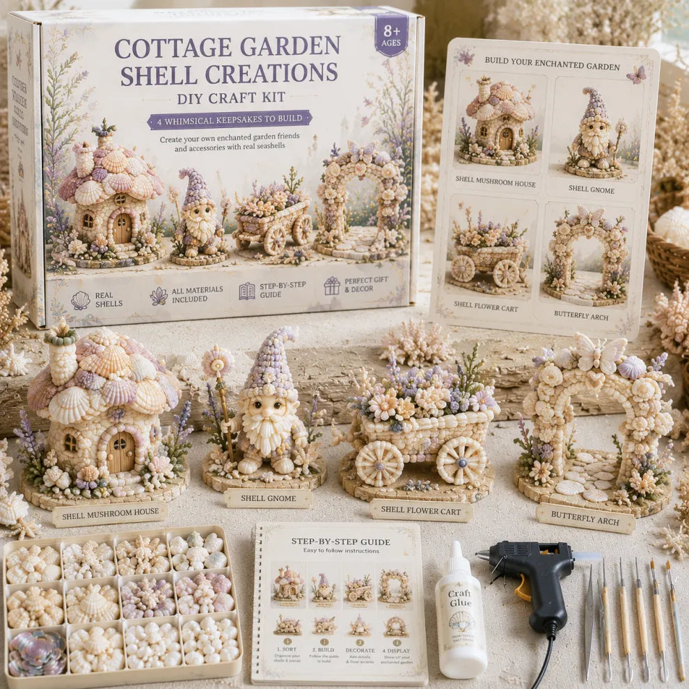 DIY Seashell Craft Kit – Create Ocean-Inspired Shell Figures & Keepsake Decor