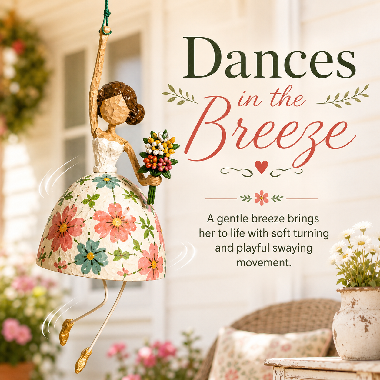 Whimsical Dancing Lady Hanging Ornament