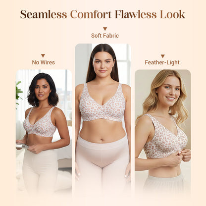 💗Summer Hot Sale⚡50K+ SOLD💕 Jelly Wireless Womens Comfortable Wireless Bras Push Up Bralettes Seamless T-shirts Bras Deep V Everyday Bras