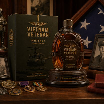 🎖️Vietnam Veteran Tribute Whiskey Decanter Gift Set – All Gave Some, Some Gave All