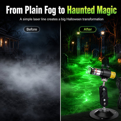 👻🟢 Halloween Green Laser Fog Projector – Create An Instant Haunted Swamp