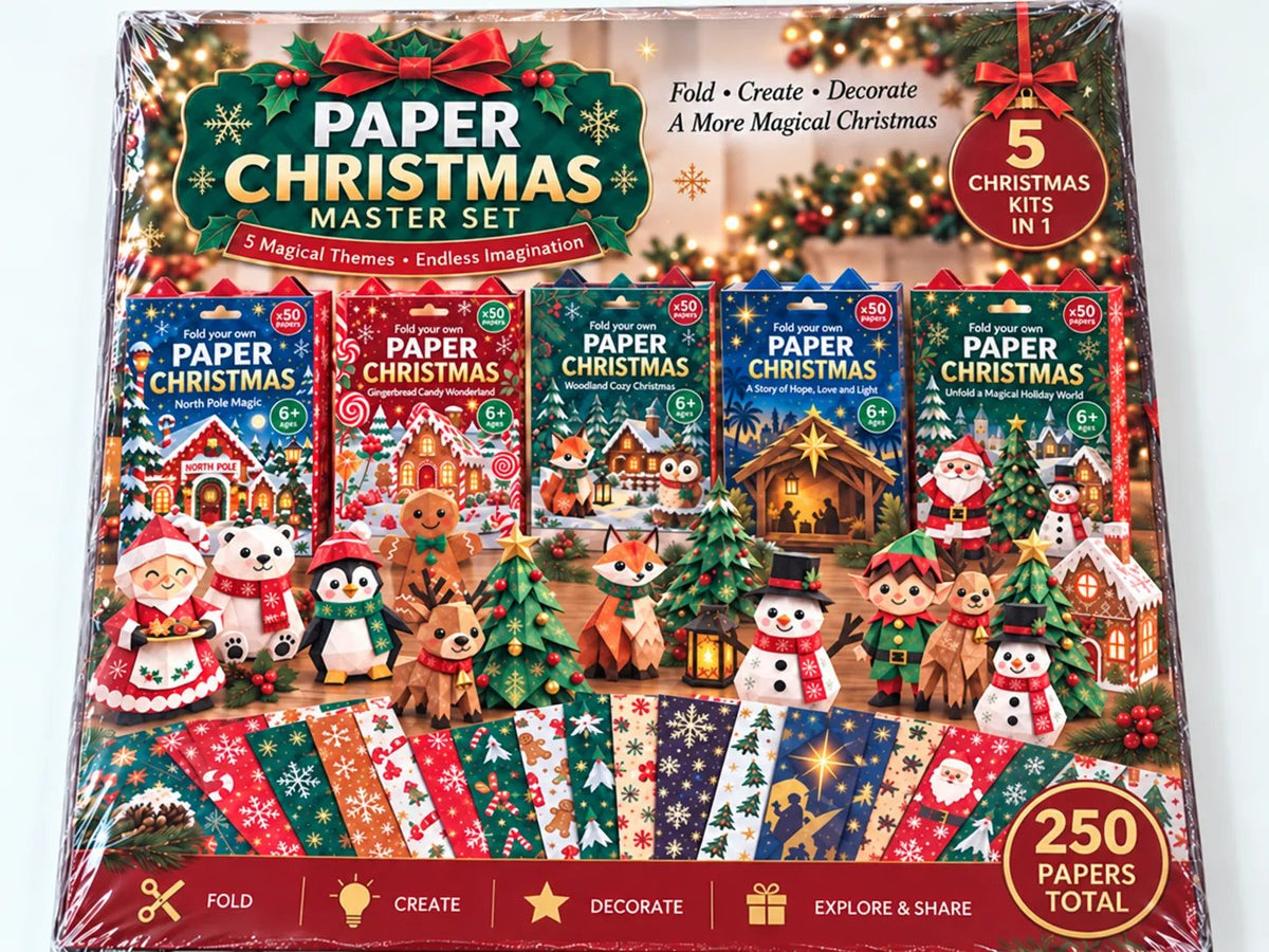 🎄Beginner-Friendly 3D Christmas Paper Craft Kit | Easy Layered DIY Holiday Decoration ✨