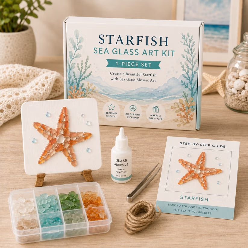 🌊🎨 DIY Sea Glass Mosaic Art Kit – Bring The Ocean To Life