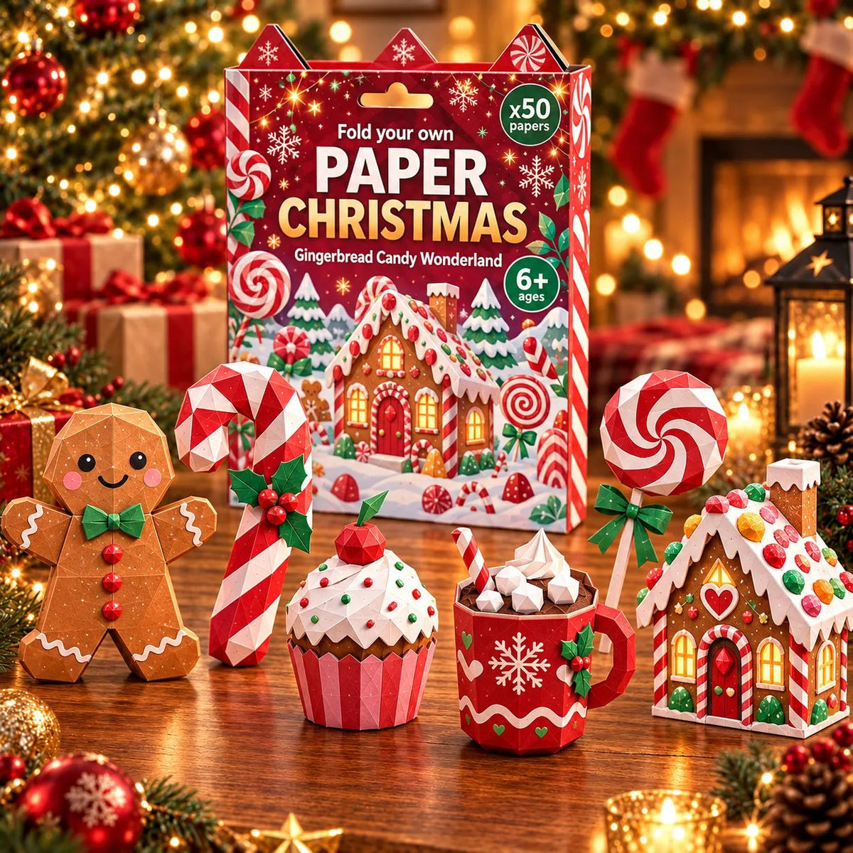 🎄Beginner-Friendly 3D Christmas Paper Craft Kit | Easy Layered DIY Holiday Decoration ✨