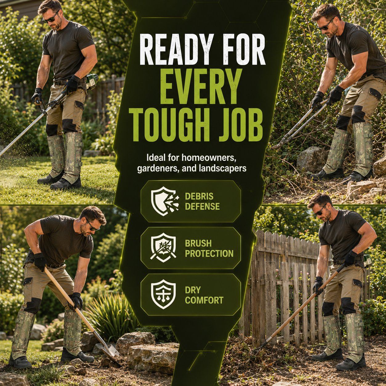 🦾Heavy-Duty Armored Leg Gaiters & Gardening Shin Guards