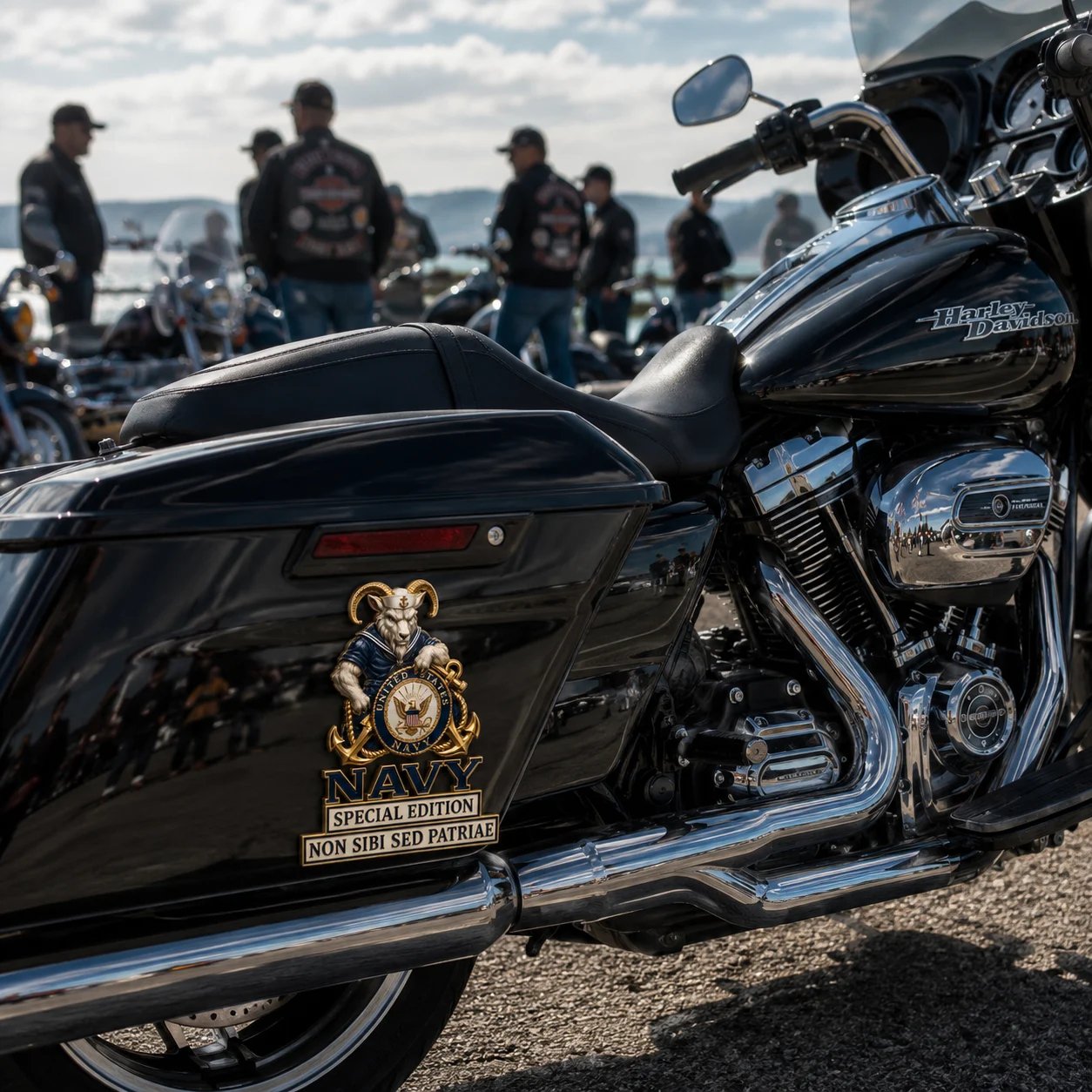 🇺🇸 Last Day Promo: 49% OFF ⚓-US Navy Bill the Goat Non Sibi Sed Patriae Car Emblem Metal Badge