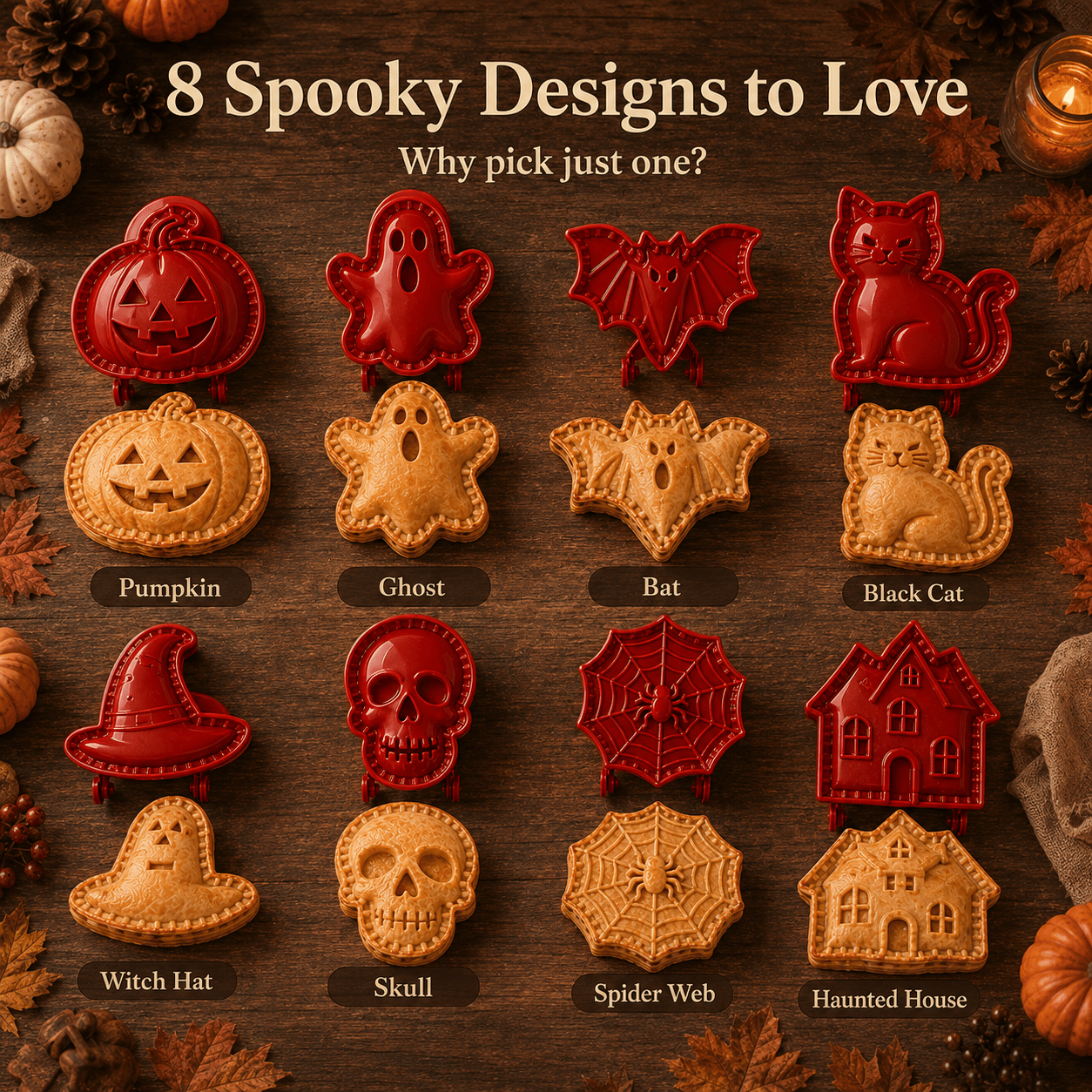 🎃 8-Piece Halloween Mini Hand Pie Mold Set✈️ Buy 2+ Get Free Shipping