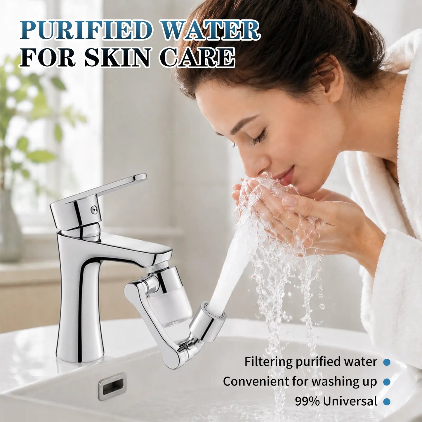 1440° Swivel Faucet Aerator with Filter –Includes 10 Replacement Filter Cartridges