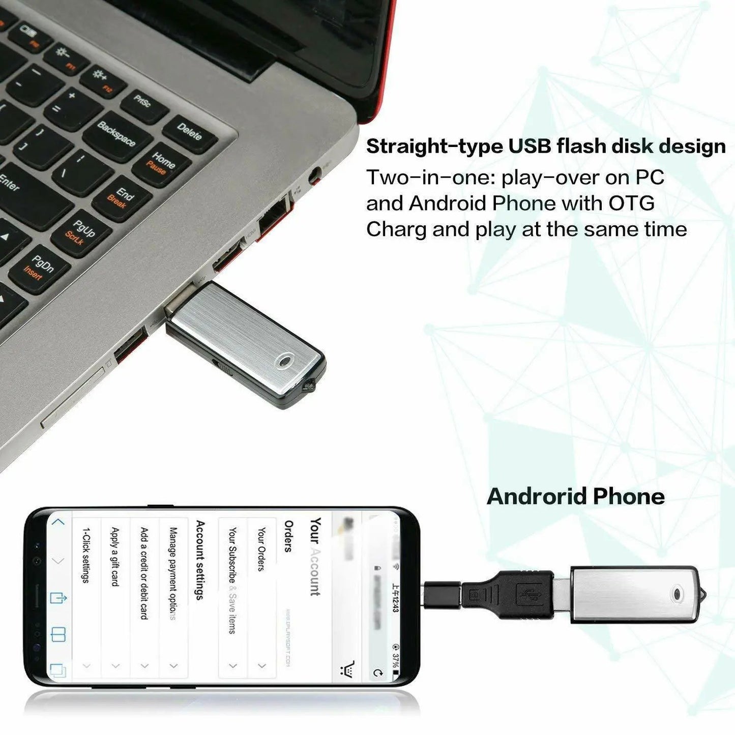 🎙️💾USB Flash Drive Voice Recorder 2-in-1 – Voice Activated, Smart Noise Reduction, Scheduled Recording,Auto File Save