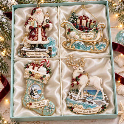 🌊🎄 Seaside Christmas Keepsake Ornaments – 8 Elegant Coastal Holiday Designs