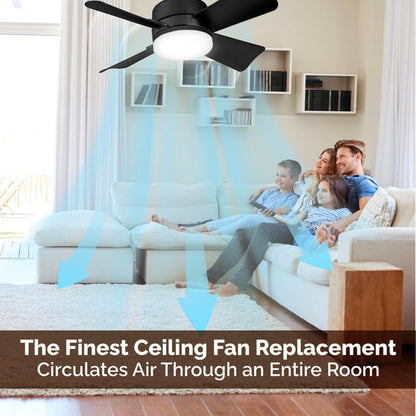 ⏳LIMITED TIME SALE 50% OFF🌀40W LED Ceiling Fan Light – 20.5” Ultra-Quiet with Remote 🎯 | E27 + FREE B22 Adapter 🔌 | For Bedroom 😴, Kitchen 👩‍🍳 & Garage 🛠️ – UK Ready! 🇬🇧