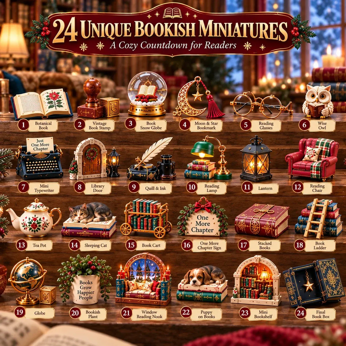 ⏳ Last Day 69% OFF – 📚🎄 24 Nights of Bookish Magic – A Christmas Countdown of 24 Literary Treasures for Book Lovers