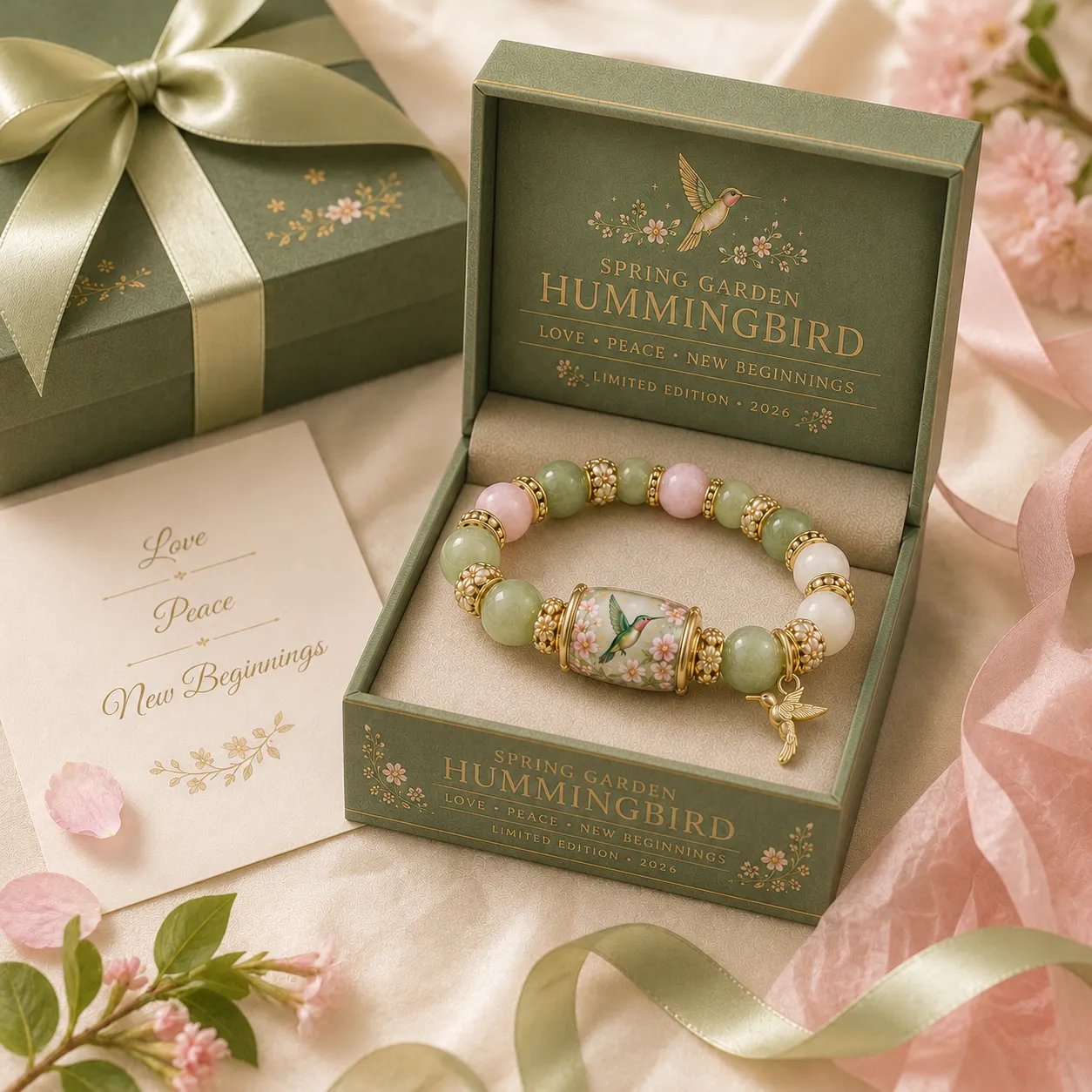 🌿 Love, Peace & Spring Blessings 💖 | 2026 Limited Edition Bracelet - Limited stock