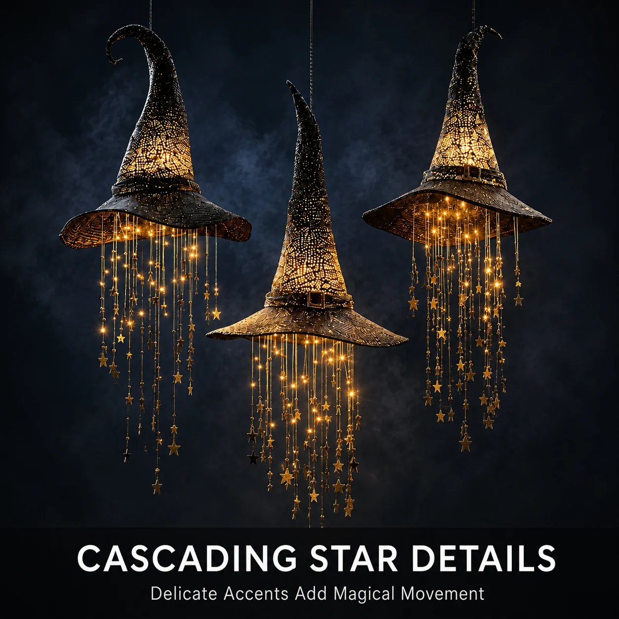 🧙 Lighted Witch Hat Hanging Chime Where Halloween Magic Meets Enchanted Glow