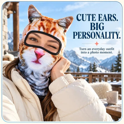3D Cat Ski Balaclava Face Mask with Ears Animal Mask