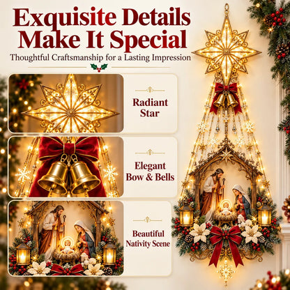 Nativity Wall Light -Star of Bethlehem Lighted Nativity Wall Decor – Bring the Heart of Christmas Home 🎄