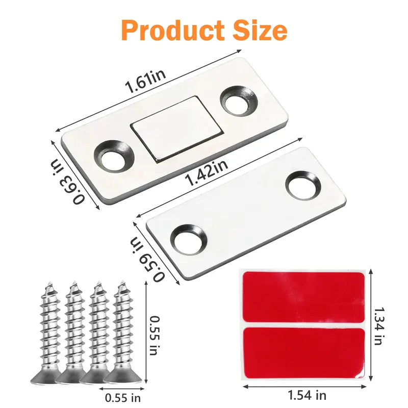 🚪🧲5 Counts Cabinet Magnetic Catch without Punching, Versatile for Cabinets, Drawers & Windows