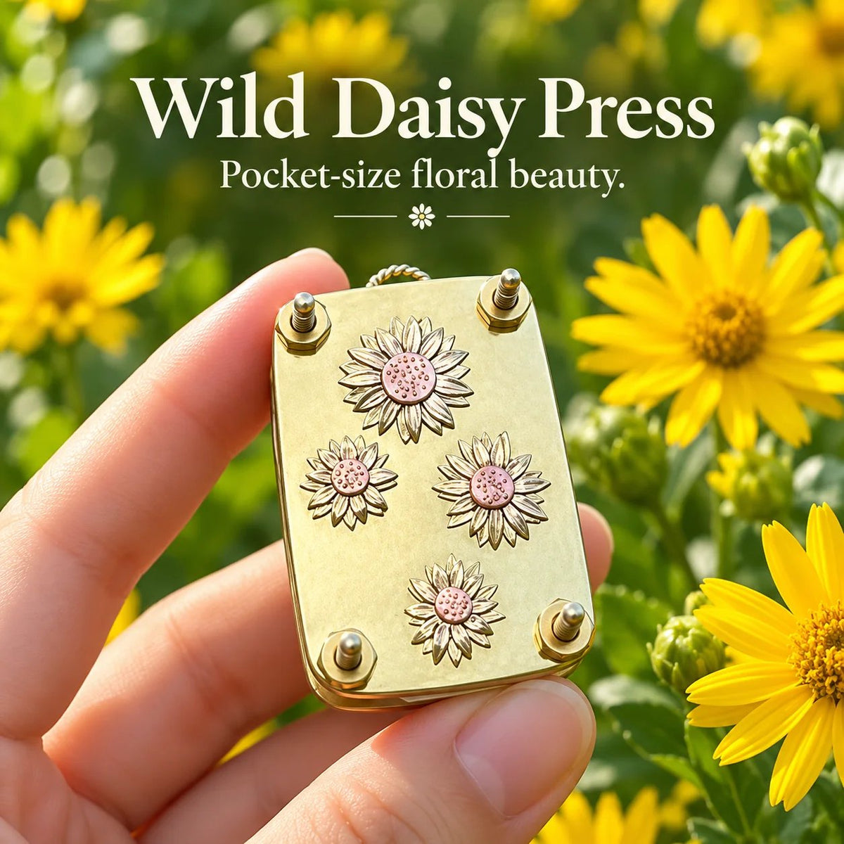 🌸📖 Little Bloom Keepsake Flower Press – Pocket-Sized Botanical Press Kit with 10 Pressing Sheets, 9 Floral Designs for DIY Crafts, Journaling & Nature Lover Gifts 🎁🌿