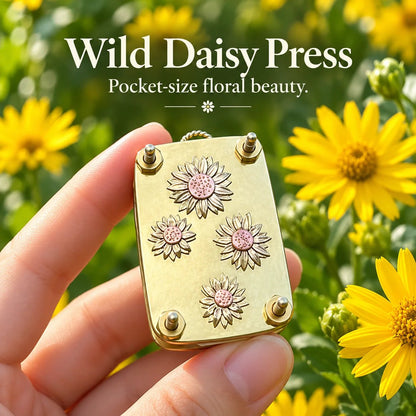 🌸📖 Little Bloom Keepsake Flower Press – Pocket-Sized Botanical Press Kit with 10 Pressing Sheets, 9 Floral Designs for DIY Crafts, Journaling & Nature Lover Gifts 🎁🌿