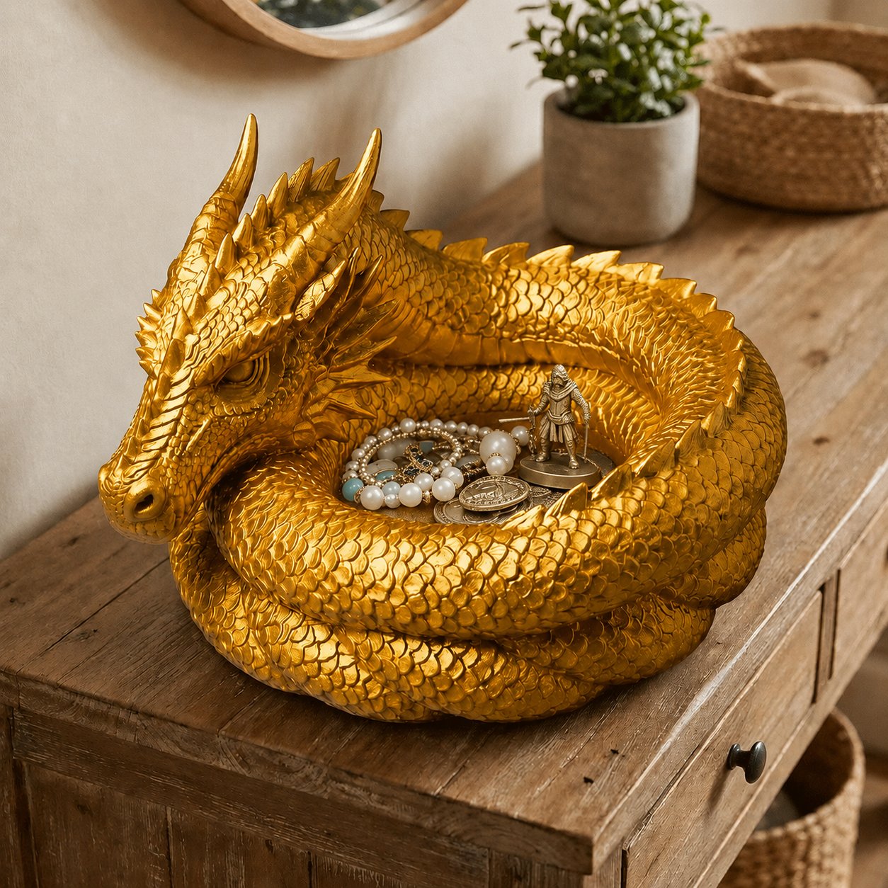 🔥LAST DAY 50% OFF - 🐉 Hand-Painted Dragon Catchall Bowl | Limited Fantasy Decor ✨