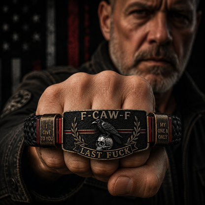 🏆Last Day Promo: 49% OFF -💀 F-CAW-F “Last F***” Dark Humor Bracelet🖤