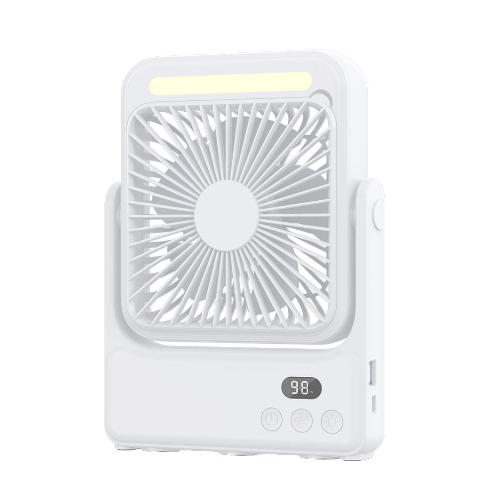 🧲Rechargeable Magnetic Portable Fan With Light 🧊& Remote Control