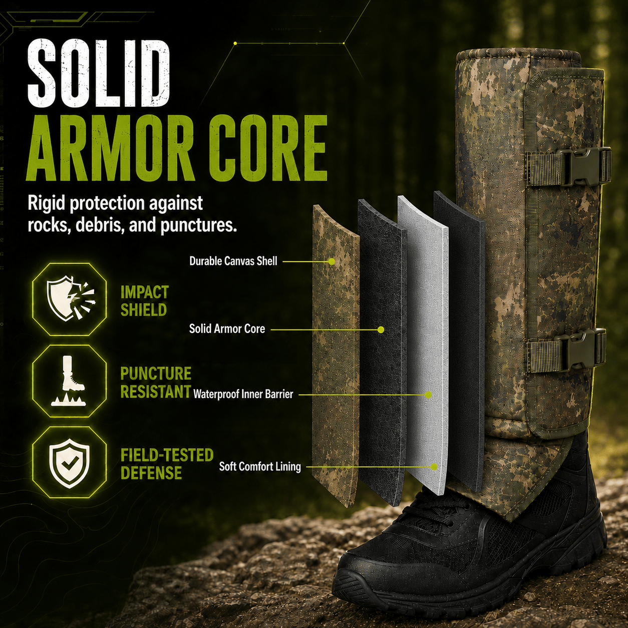 🦾Heavy-Duty Armored Leg Gaiters & Gardening Shin Guards