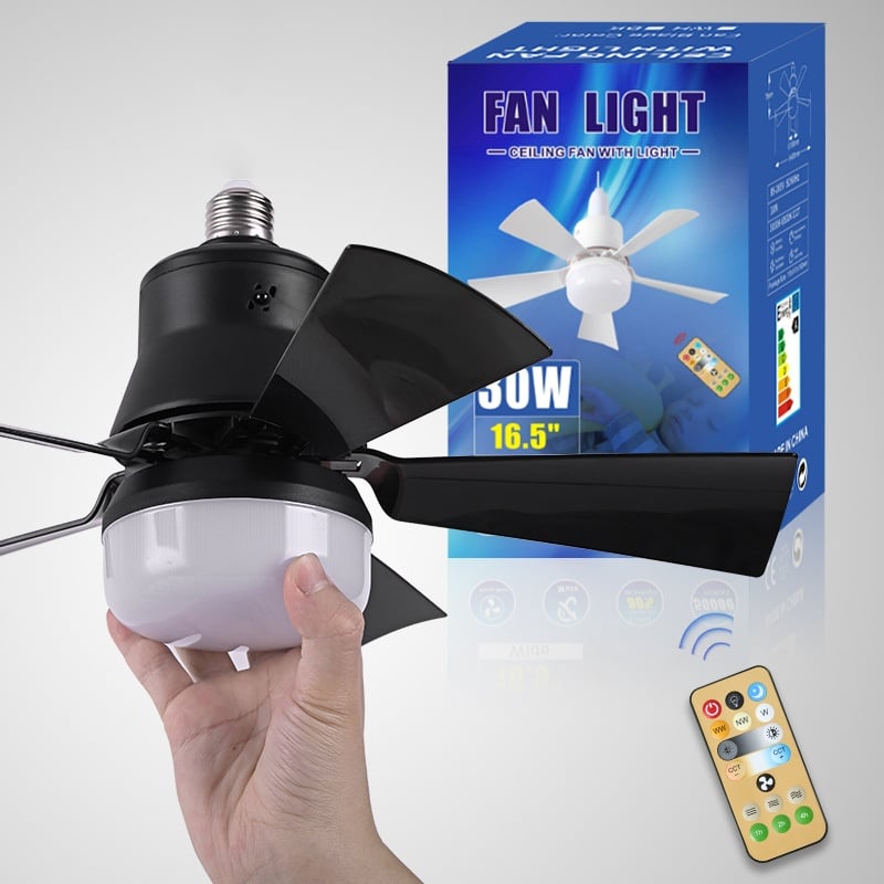 ⏳LIMITED TIME SALE 50% OFF🌀40W LED Ceiling Fan Light – 20.5” Ultra-Quiet with Remote 🎯 | E27 + FREE B22 Adapter 🔌 | For Bedroom 😴, Kitchen 👩‍🍳 & Garage 🛠️ – UK Ready! 🇬🇧