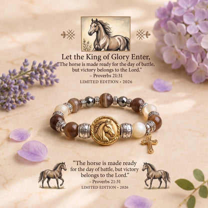 🐎King of Glory Horse Faith Bracelet❤️Inspired by Proverbs 21:31✝️
