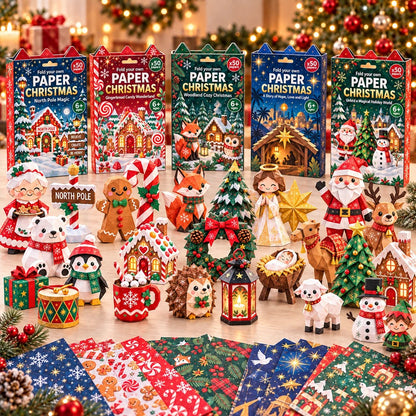 🧘Relaxing & Beginner-Friendly- 3D DIY Paper Christmas(💕Step-by-Step Guide Included)
