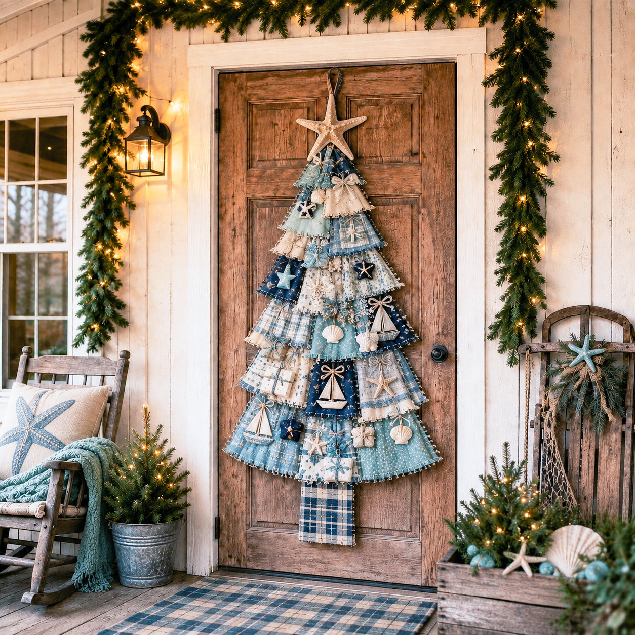 🎄Beginner-Friendly DIY Oversized Patchwork Christmas Tree Door Hanging Kit | Complete Kit with All Tools & Step-by-Step Guide Included 💕