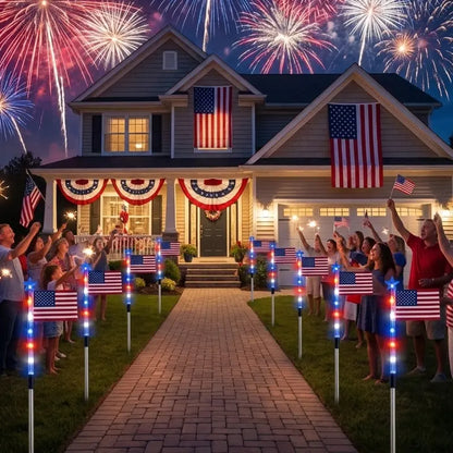 ✨Solar Flag Lights - 8 Modes Waterproof Outdoor Decorative Stake Lights