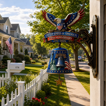 USA 250th Anniversary Patriotic Wall Bell