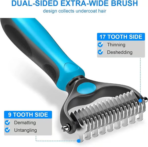 😻🐕Professional Double-Sided Pet Grooming Rake