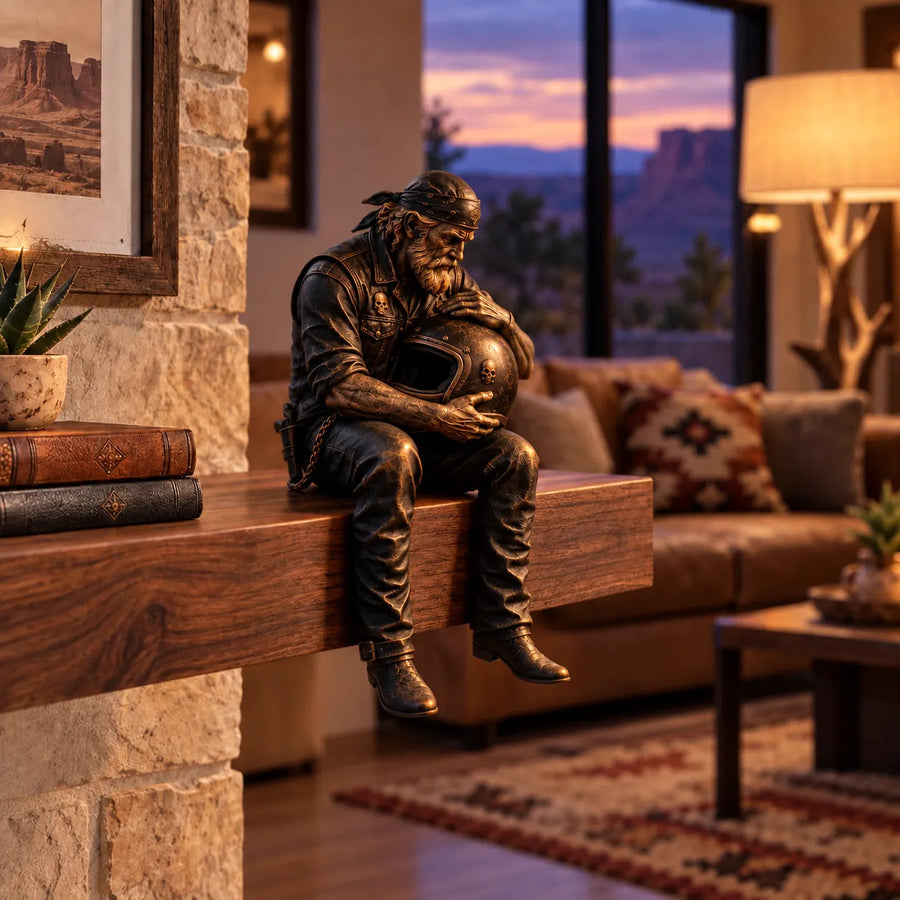 Helmet Keeper biker shelf sitter figurine