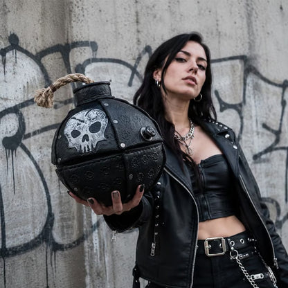 Gothic Pirate Skull Crossbody Bag