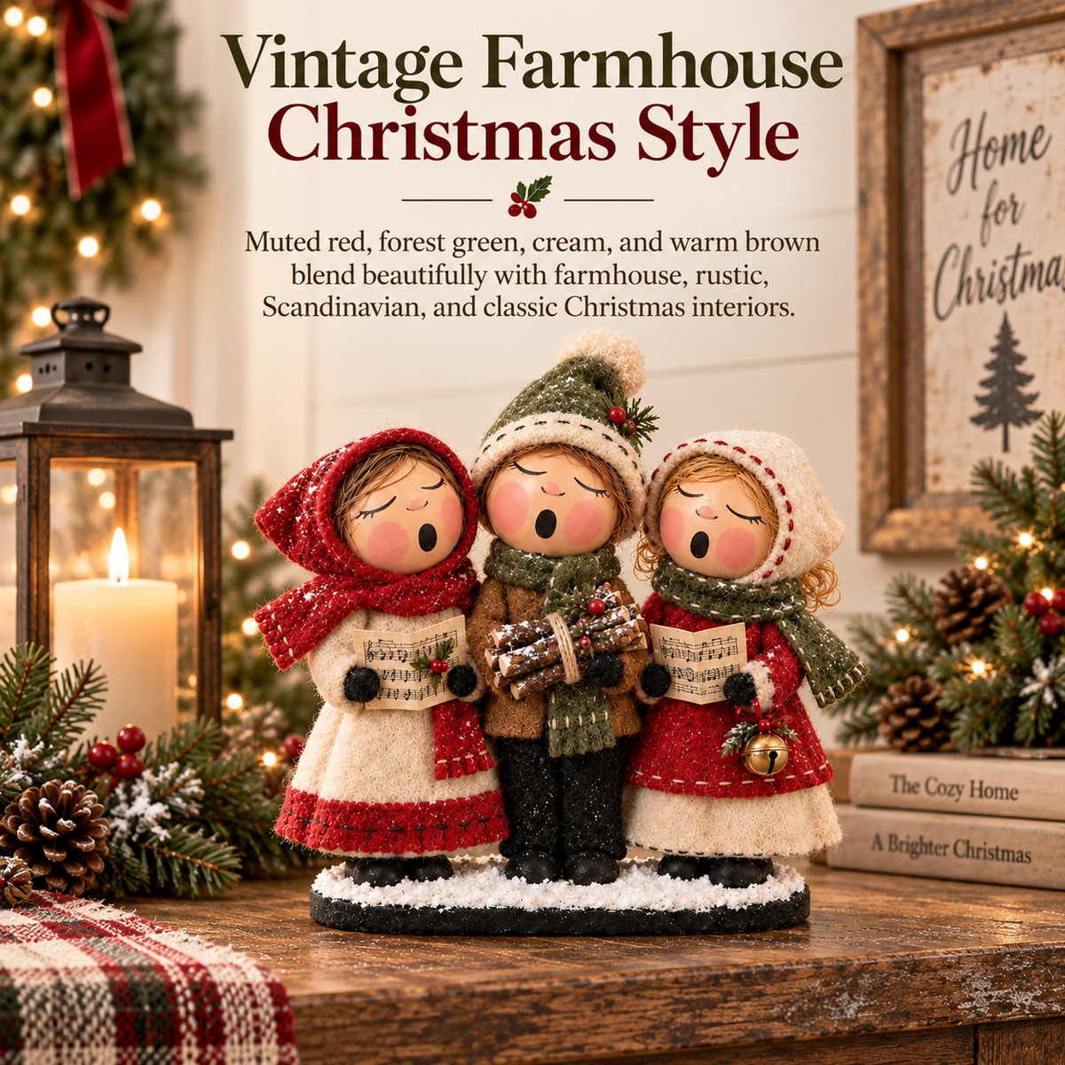 Vintage Farmhouse Christmas Carolers