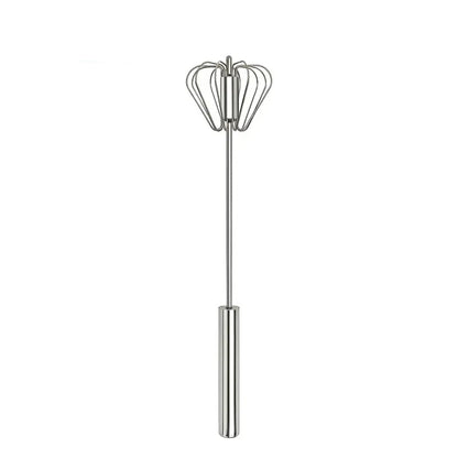 Stainless Steel Hand-Push Rotary Whisk – Effortless Mixing in Seconds