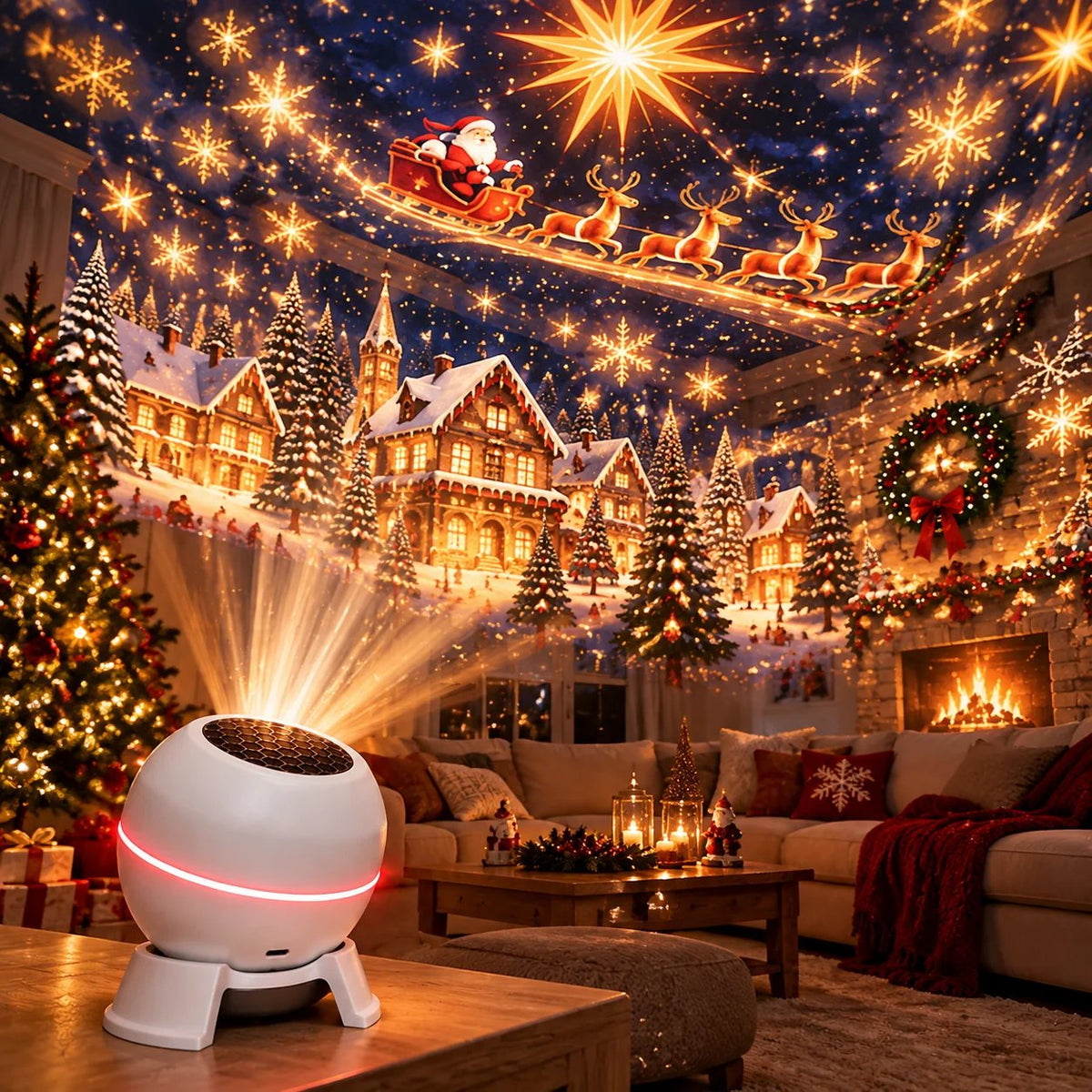 🐉🏰 Dragon Realm Immersive Projector – Transform Your Room into Castles, Enchanted Forests & Frozen Worlds ✨