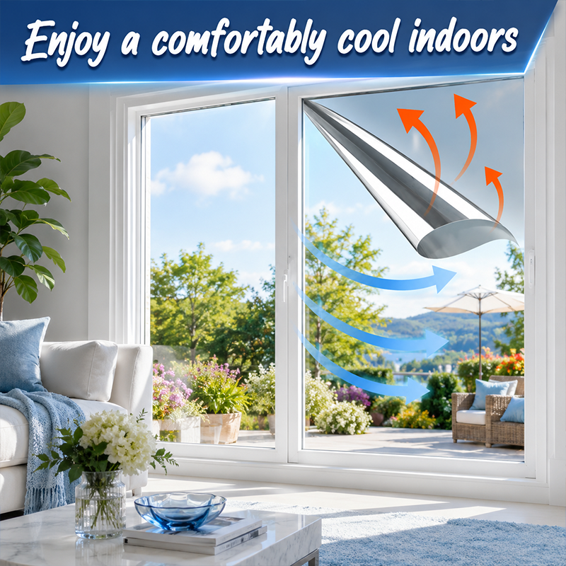 🪟✨Static Cling Window Privacy Film UV Blocking Mirror Tint
