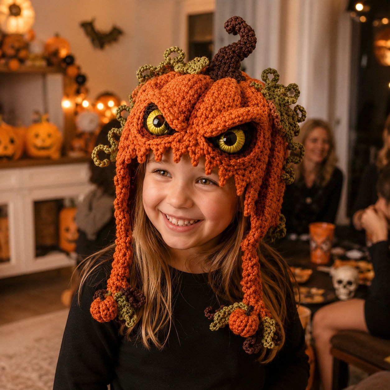 ? LAST DAY 49% OFF – ? Halloween Monster Hood DIY Crochet Kit | Premium Soft Yarn Materials with Step-by-Step Guide DIY Handmade Wearable Character Hood ??✨